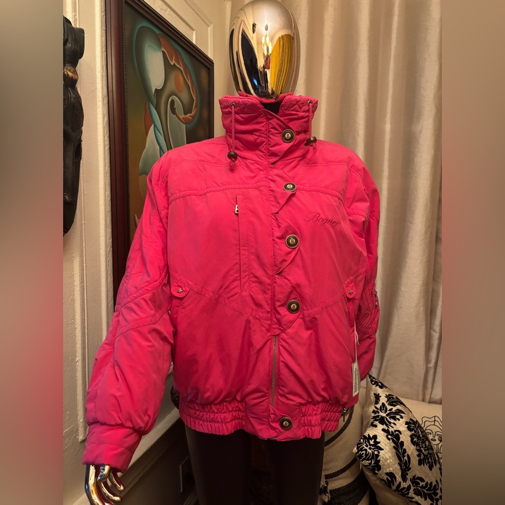 Bogner Vintage Ski Jacket - Vibrant Pink Sz 12 Puffer Jacket